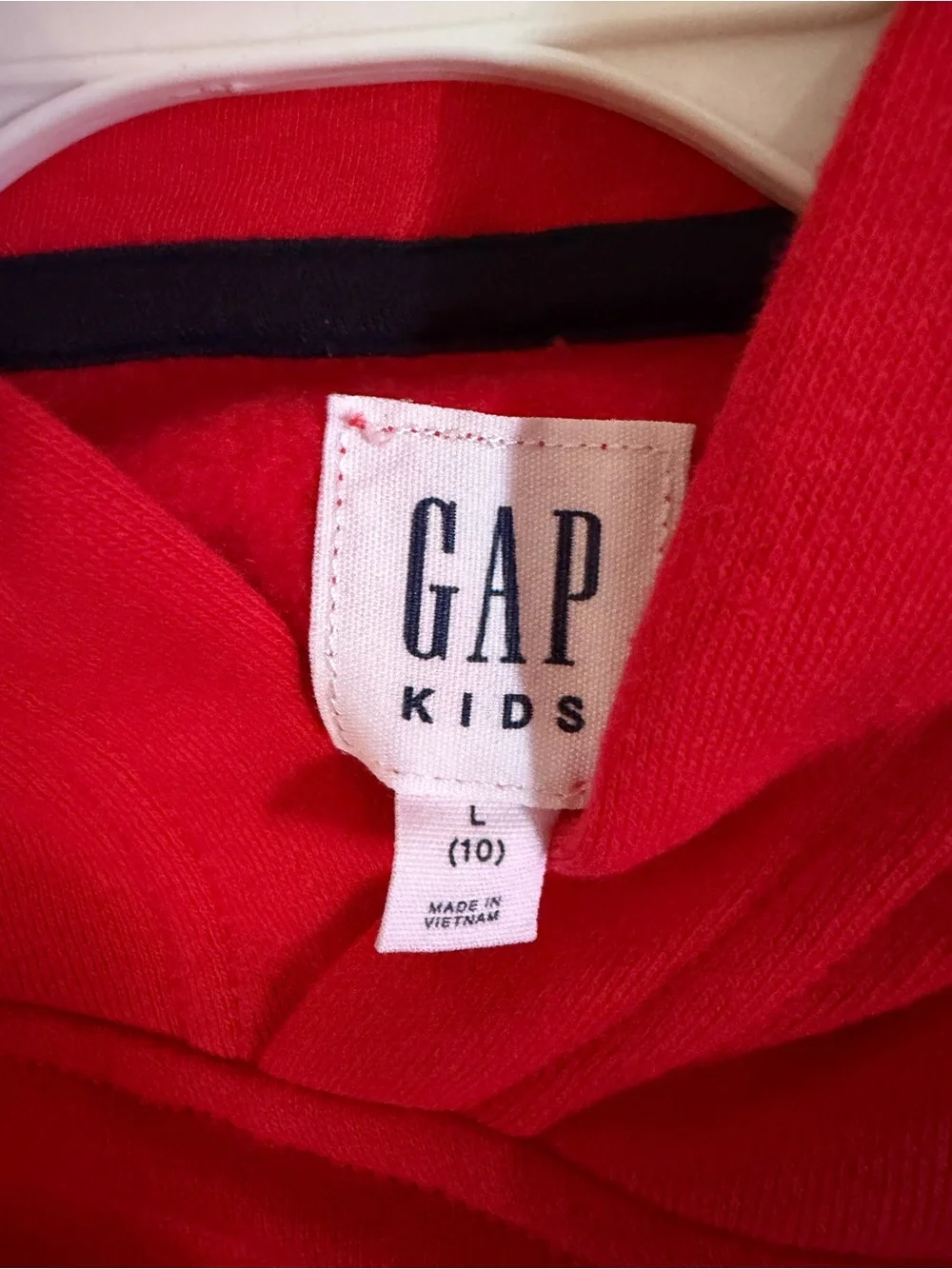 GAP Red Hoodie with Navy & White Lettering